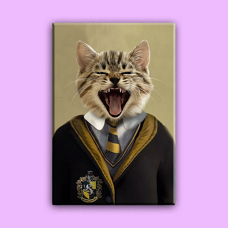 Harry Potter Huffal Puff- Custom Pet Portrait